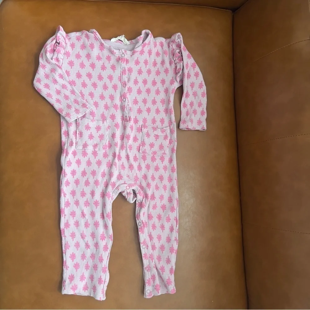 Jessica Simpson Baby Girl Toddler Sz 18mb Pink Romper Jumpsuit